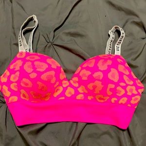 PINK leopard bralette